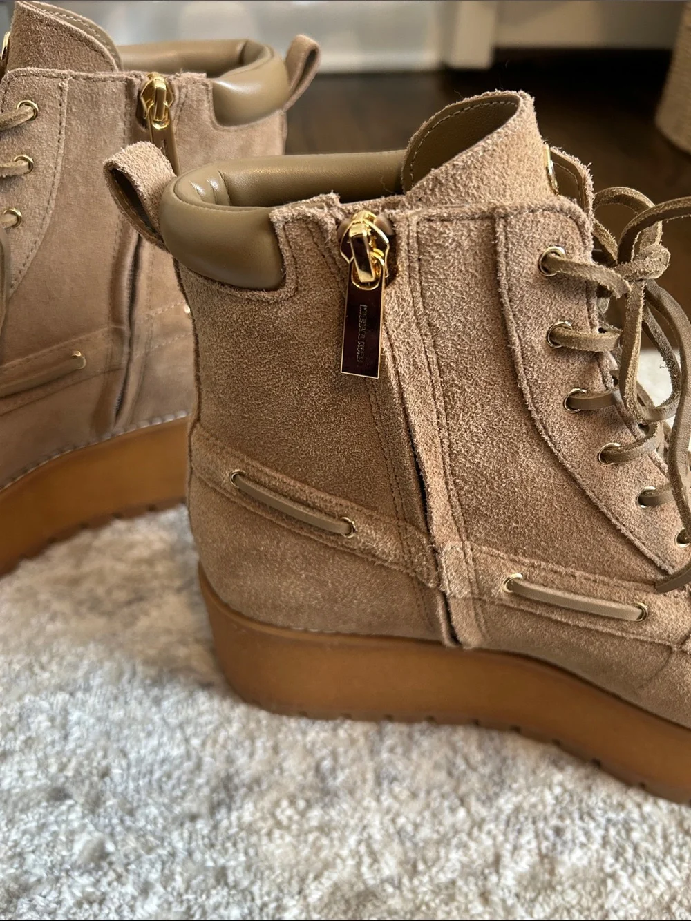 michael kors kenny suede platform boots
